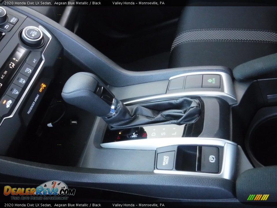 2020 Honda Civic LX Sedan Aegean Blue Metallic / Black Photo #14