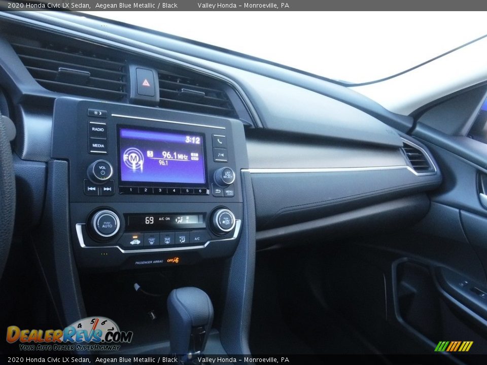 2020 Honda Civic LX Sedan Aegean Blue Metallic / Black Photo #15