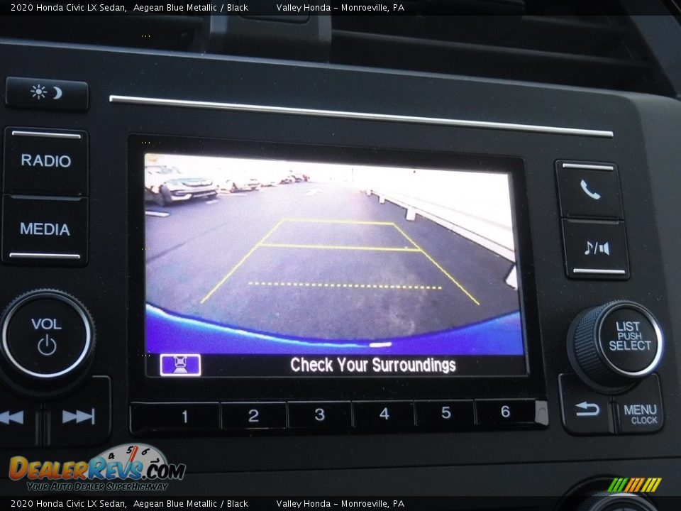 2020 Honda Civic LX Sedan Aegean Blue Metallic / Black Photo #16