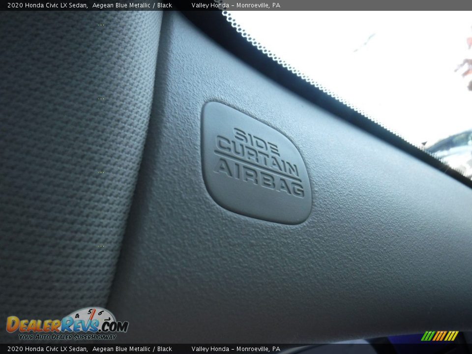 2020 Honda Civic LX Sedan Aegean Blue Metallic / Black Photo #18