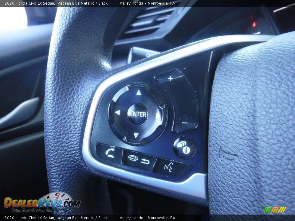 2020 Honda Civic LX Sedan Aegean Blue Metallic / Black Photo #20