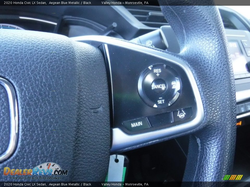 2020 Honda Civic LX Sedan Aegean Blue Metallic / Black Photo #21