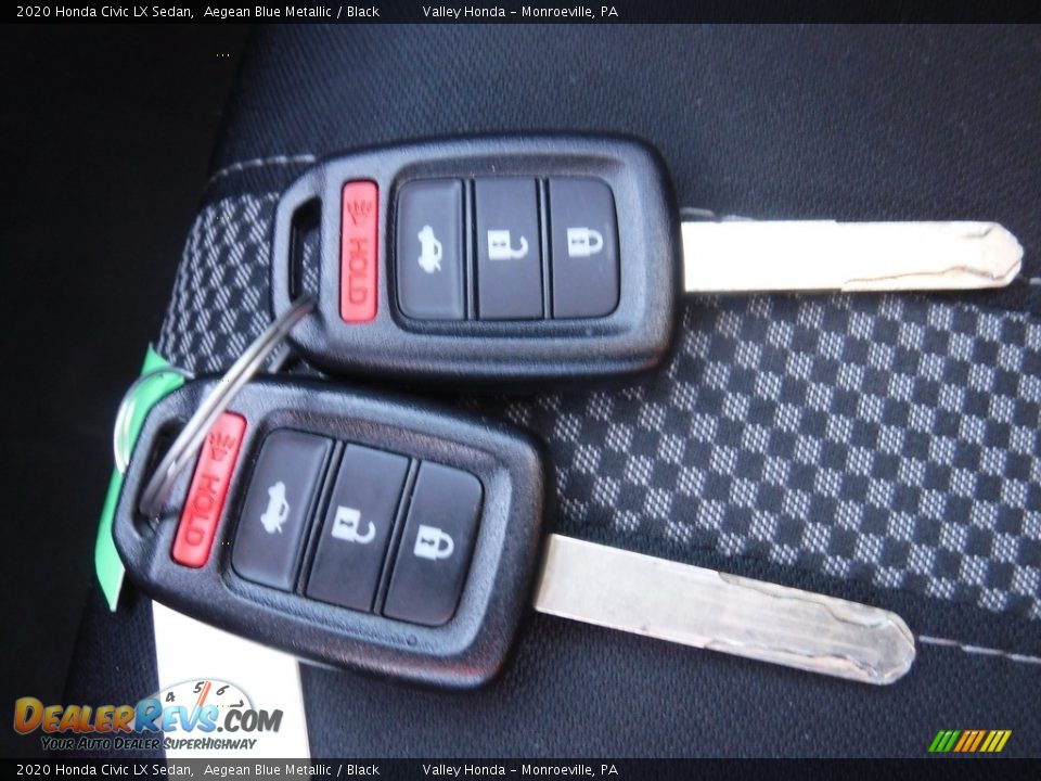 2020 Honda Civic LX Sedan Aegean Blue Metallic / Black Photo #25