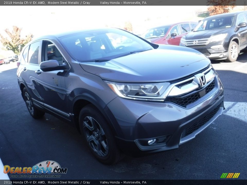 2019 Honda CR-V EX AWD Modern Steel Metallic / Gray Photo #7