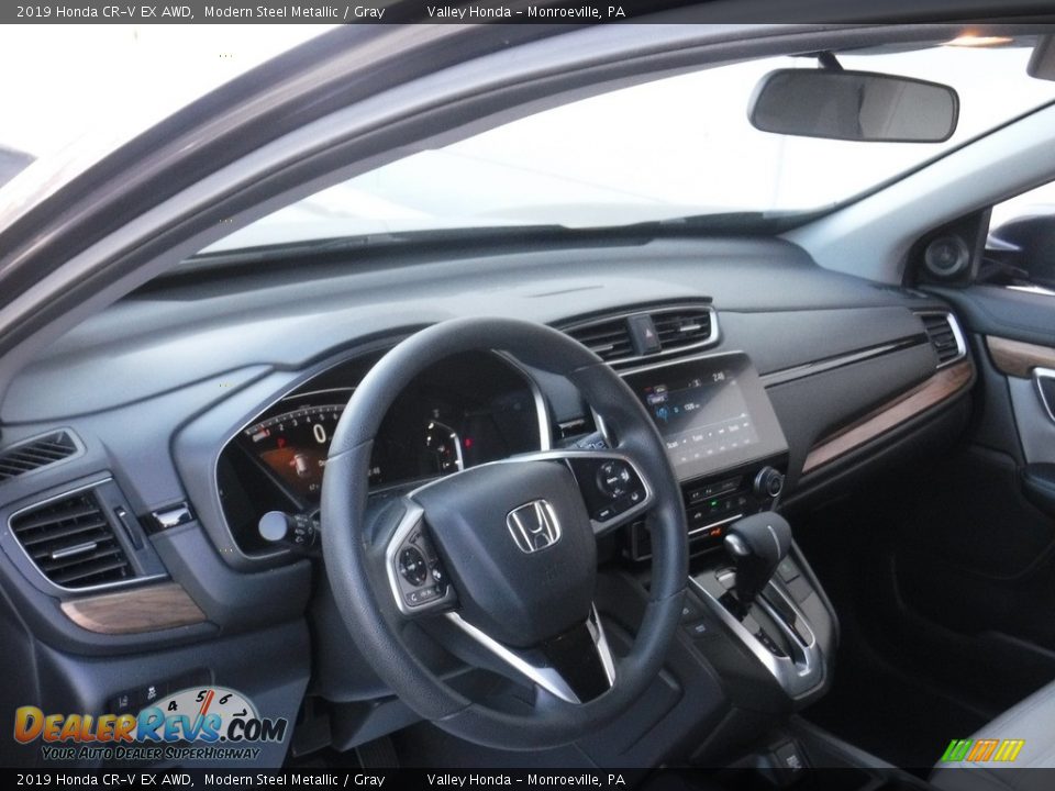 2019 Honda CR-V EX AWD Modern Steel Metallic / Gray Photo #13