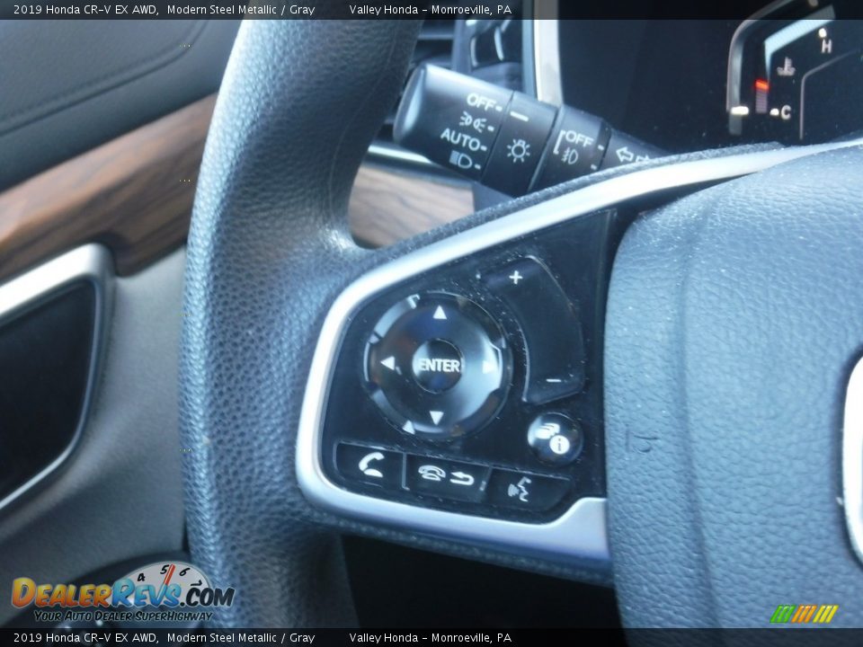 2019 Honda CR-V EX AWD Modern Steel Metallic / Gray Photo #24