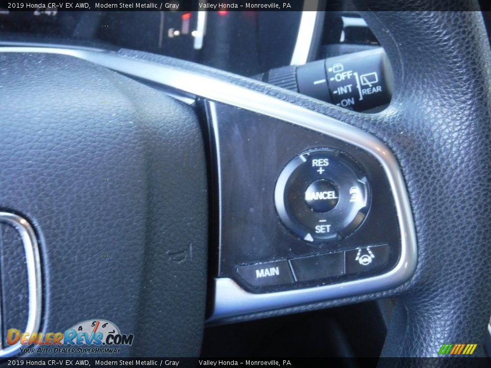 2019 Honda CR-V EX AWD Modern Steel Metallic / Gray Photo #25