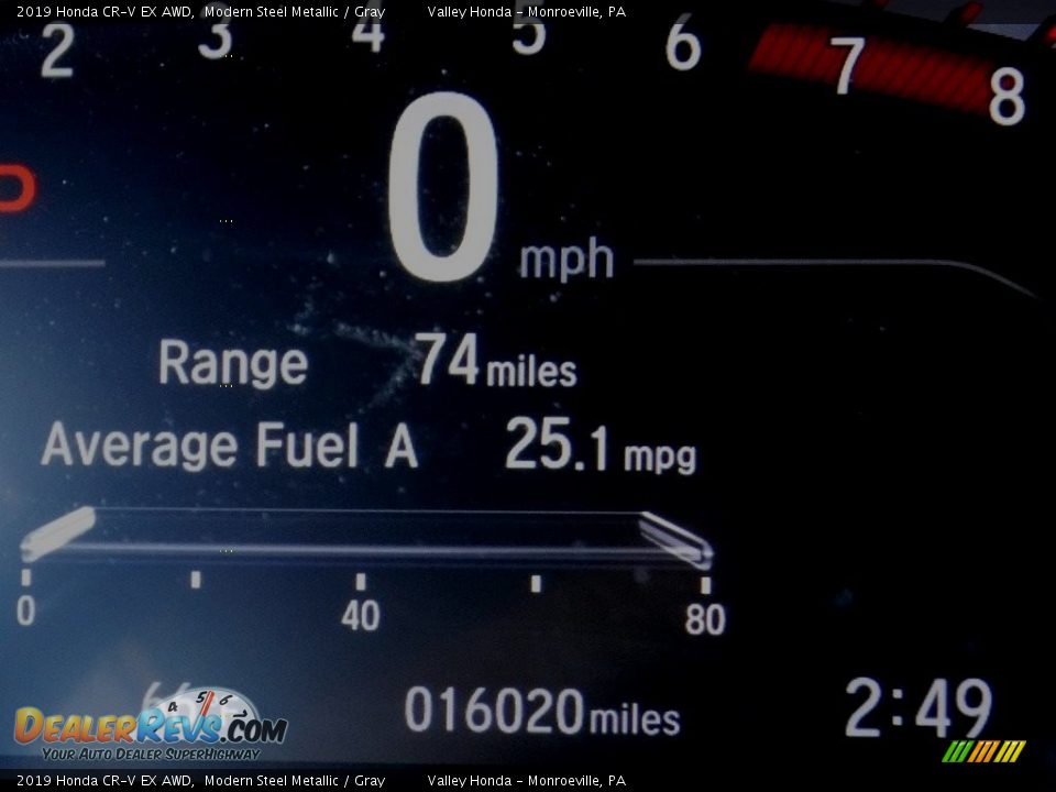 2019 Honda CR-V EX AWD Modern Steel Metallic / Gray Photo #34