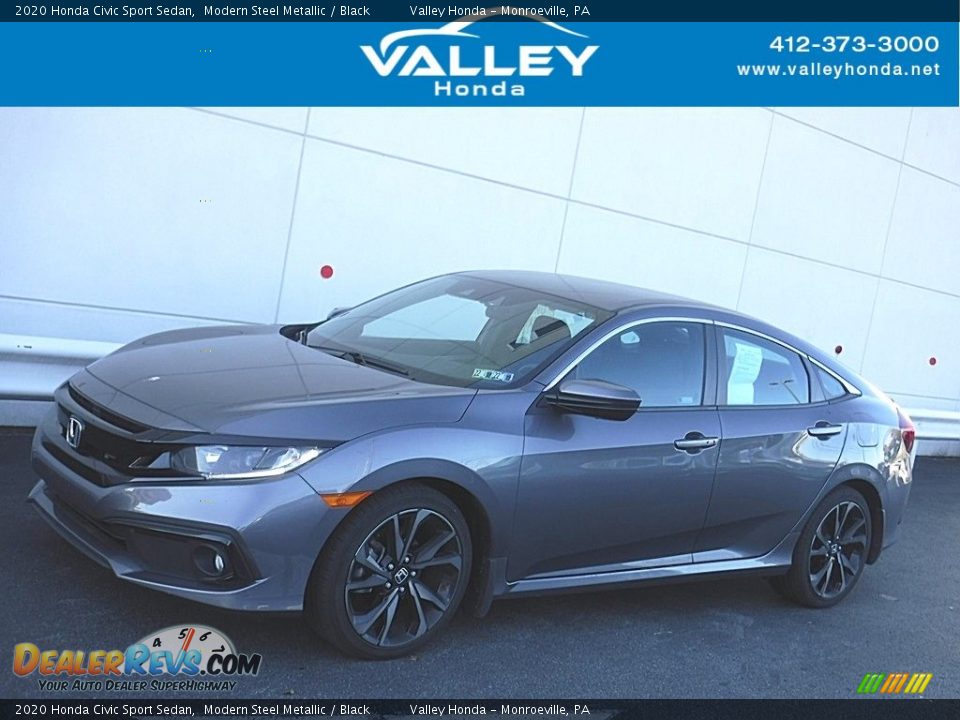 2020 Honda Civic Sport Sedan Modern Steel Metallic / Black Photo #1