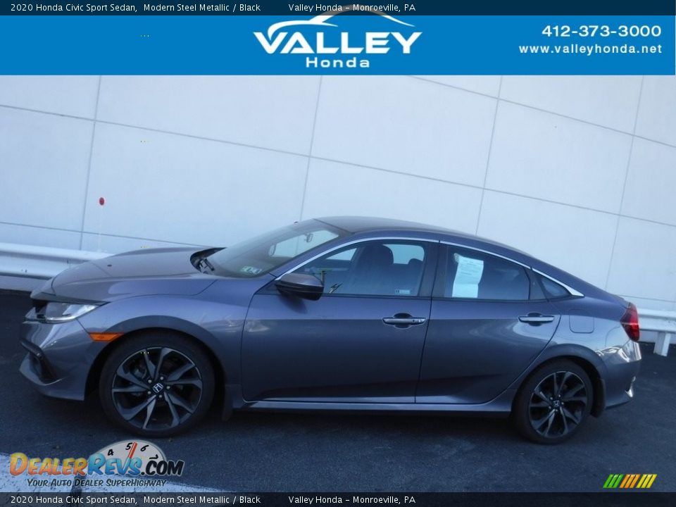 2020 Honda Civic Sport Sedan Modern Steel Metallic / Black Photo #2