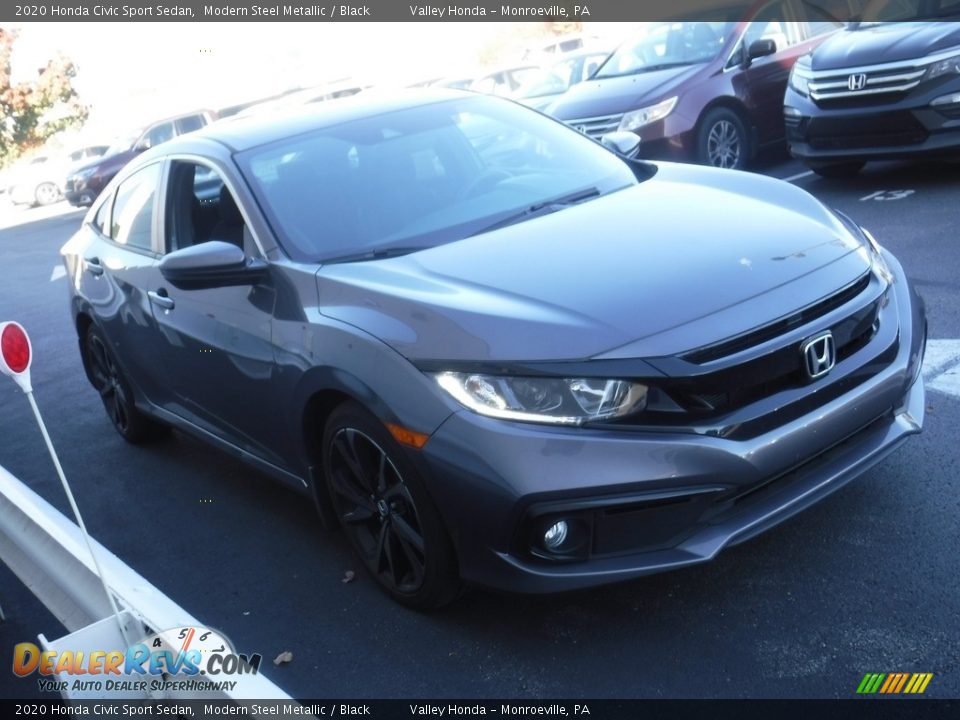 2020 Honda Civic Sport Sedan Modern Steel Metallic / Black Photo #5