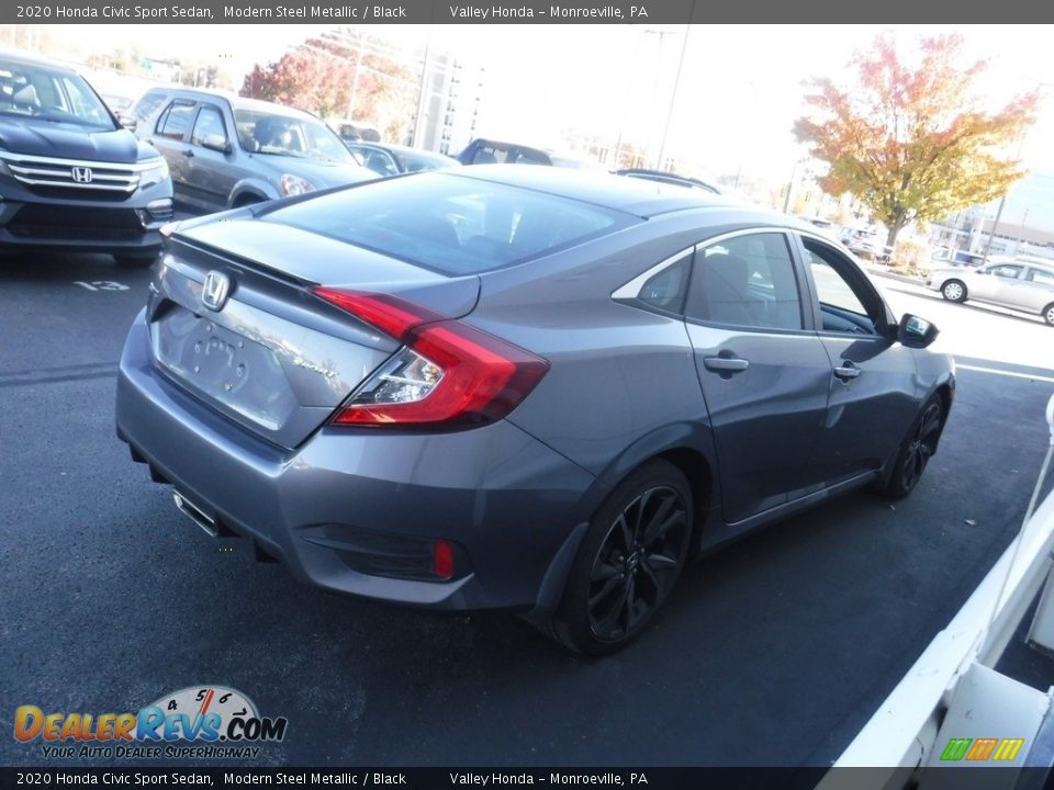 2020 Honda Civic Sport Sedan Modern Steel Metallic / Black Photo #6