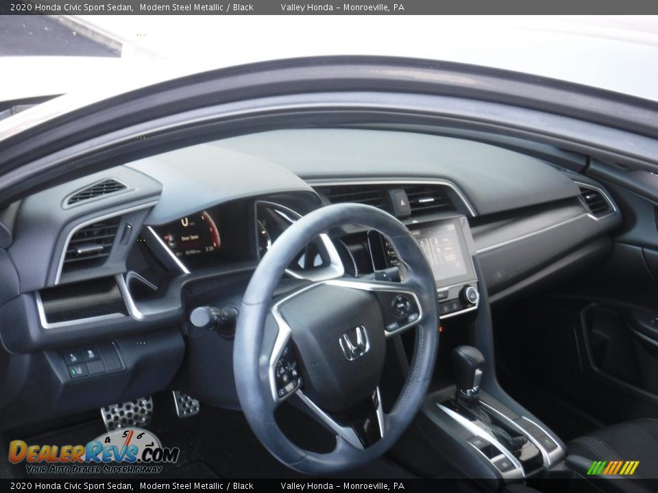 2020 Honda Civic Sport Sedan Modern Steel Metallic / Black Photo #10
