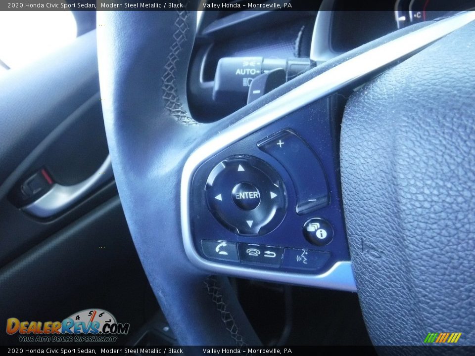 2020 Honda Civic Sport Sedan Modern Steel Metallic / Black Photo #21