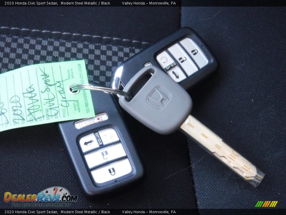 2020 Honda Civic Sport Sedan Modern Steel Metallic / Black Photo #26