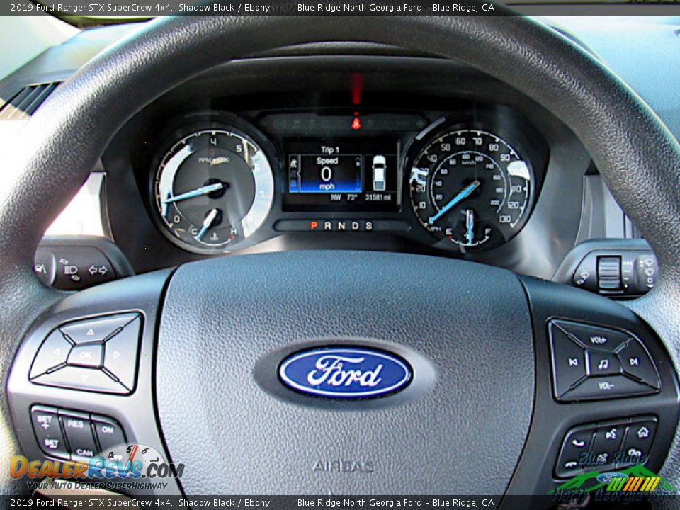 2019 Ford Ranger STX SuperCrew 4x4 Shadow Black / Ebony Photo #16