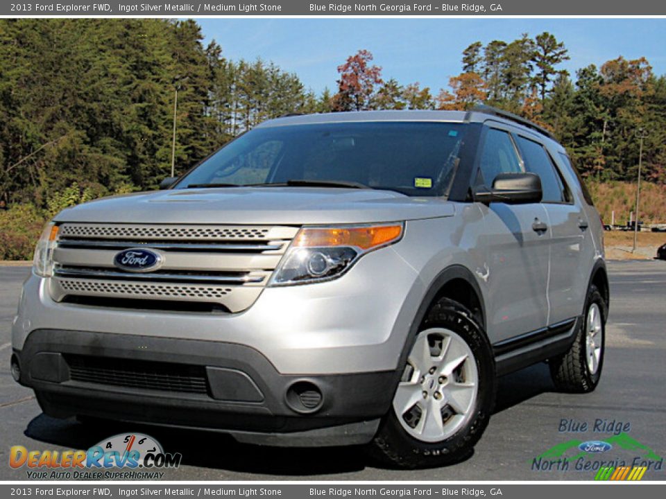 2013 Ford Explorer FWD Ingot Silver Metallic / Medium Light Stone Photo #1