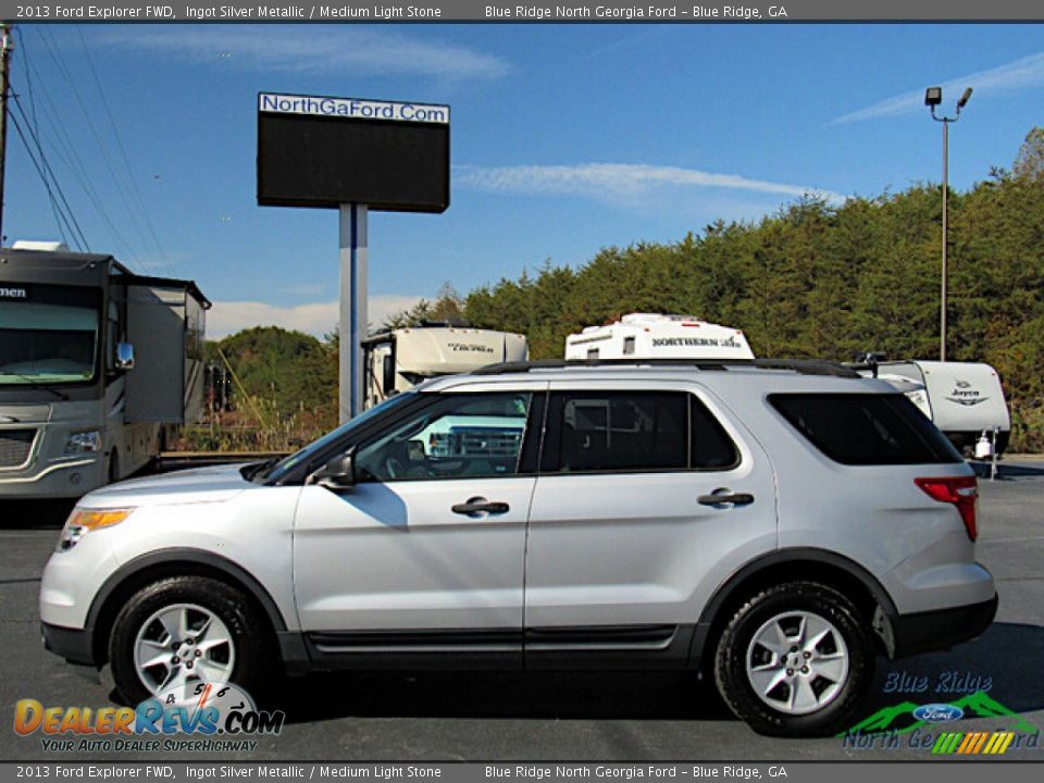 2013 Ford Explorer FWD Ingot Silver Metallic / Medium Light Stone Photo #2