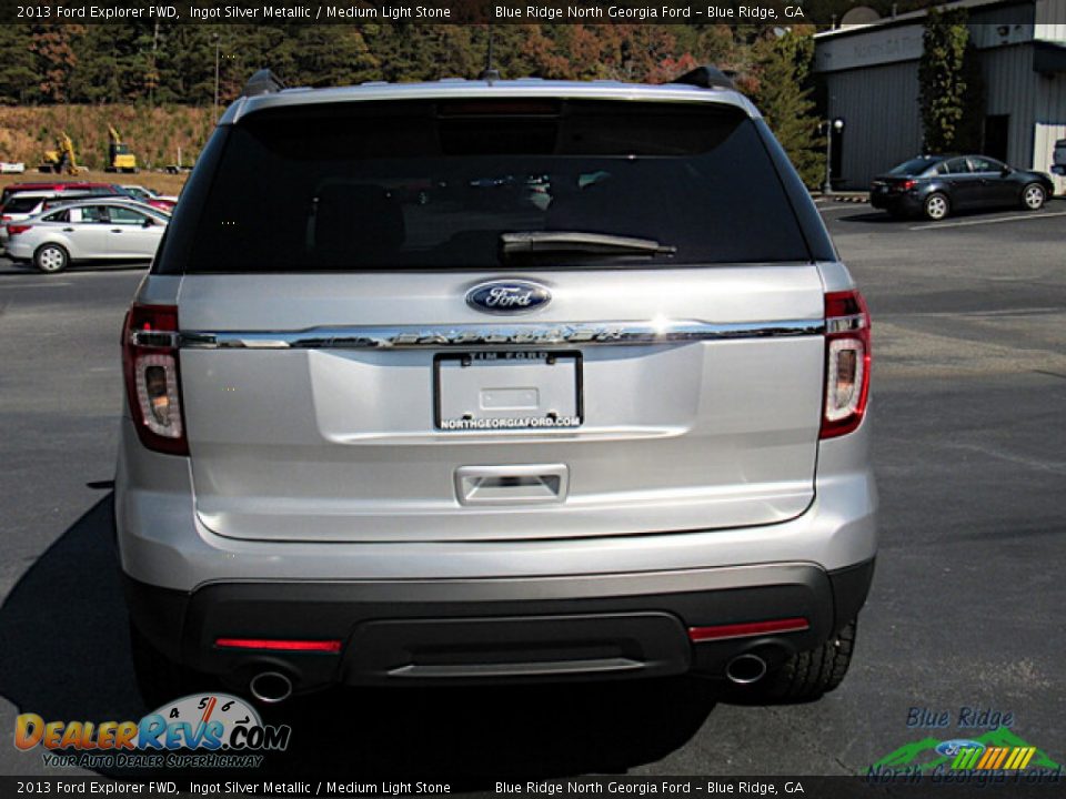 2013 Ford Explorer FWD Ingot Silver Metallic / Medium Light Stone Photo #4