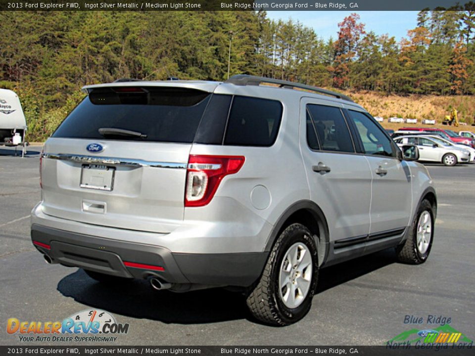 2013 Ford Explorer FWD Ingot Silver Metallic / Medium Light Stone Photo #5