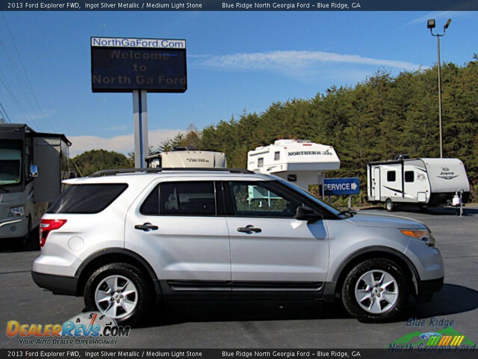 2013 Ford Explorer FWD Ingot Silver Metallic / Medium Light Stone Photo #6