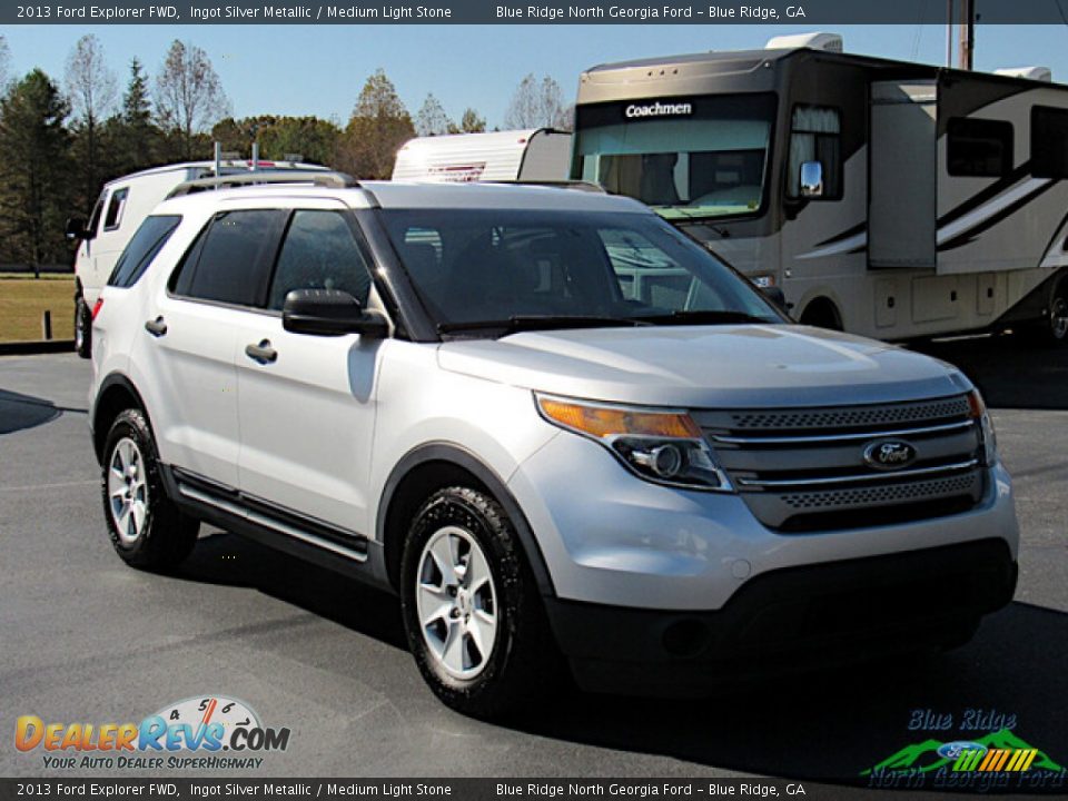 2013 Ford Explorer FWD Ingot Silver Metallic / Medium Light Stone Photo #7