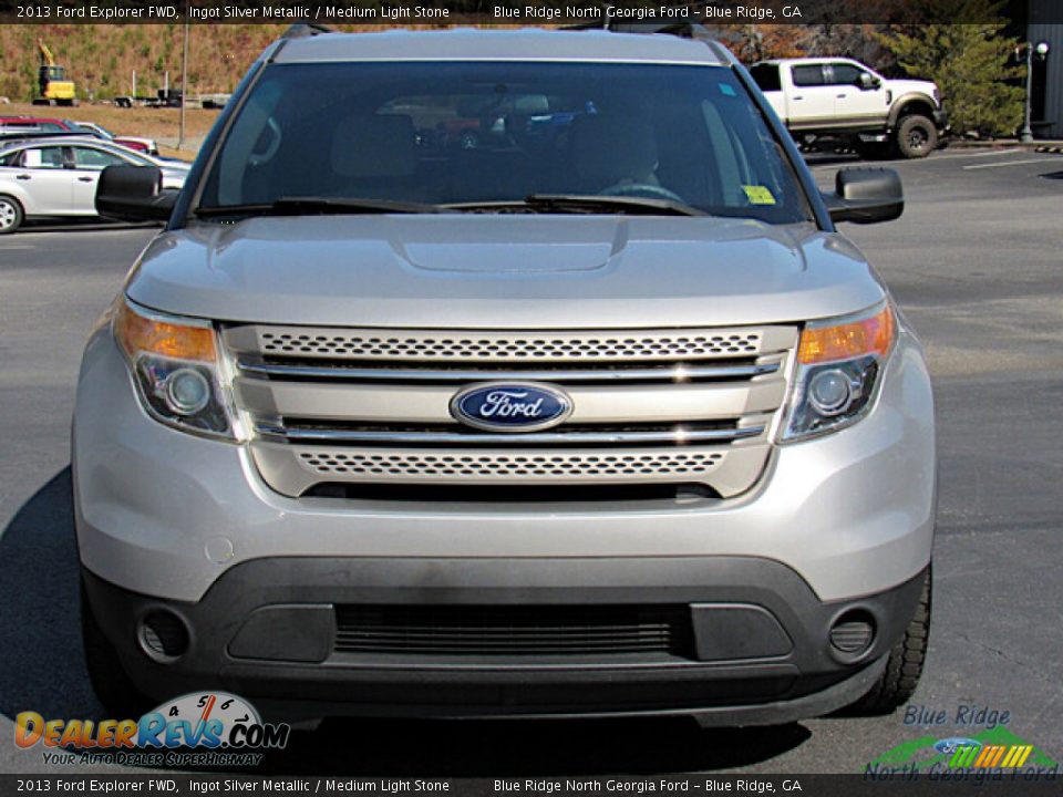 2013 Ford Explorer FWD Ingot Silver Metallic / Medium Light Stone Photo #8