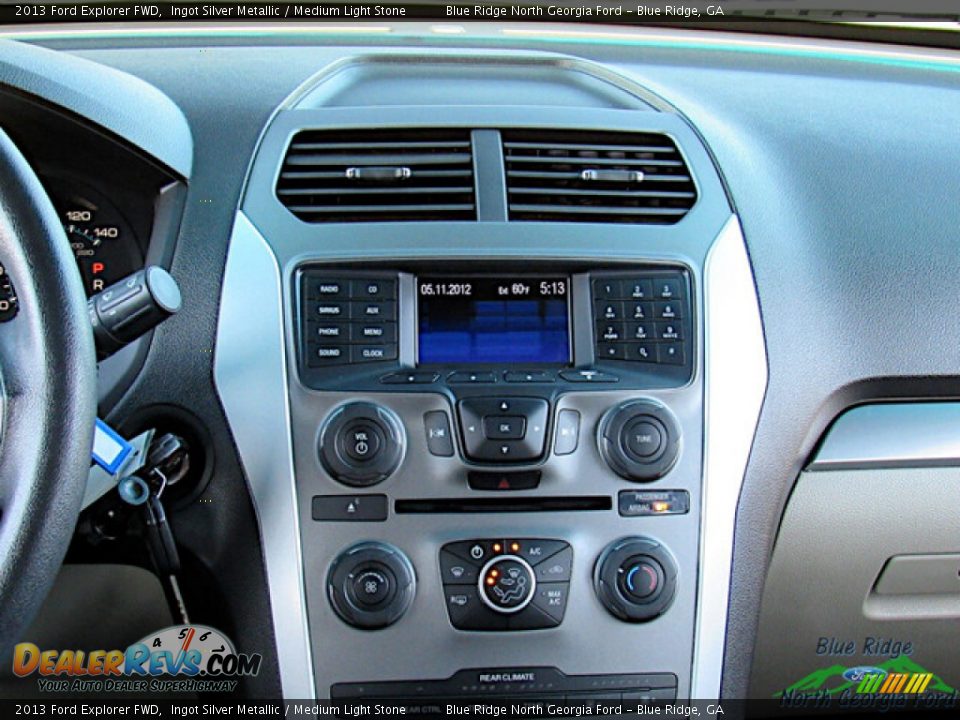 2013 Ford Explorer FWD Ingot Silver Metallic / Medium Light Stone Photo #19