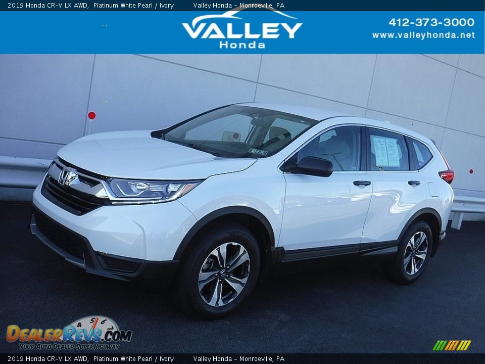 2019 Honda CR-V LX AWD Platinum White Pearl / Ivory Photo #1