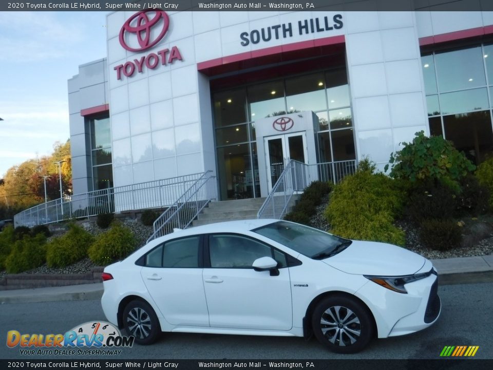 2020 Toyota Corolla LE Hybrid Super White / Light Gray Photo #2