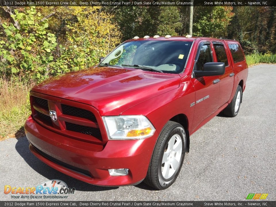 2012 Dodge Ram 1500 Express Crew Cab Deep Cherry Red Crystal Pearl / Dark Slate Gray/Medium Graystone Photo #2