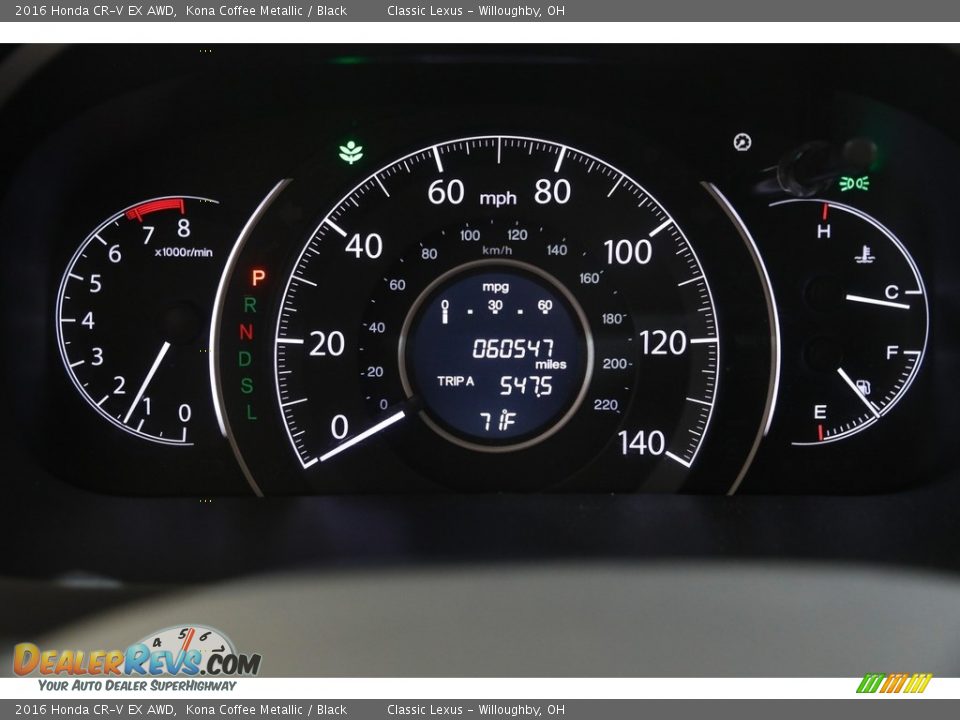 2016 Honda CR-V EX AWD Kona Coffee Metallic / Black Photo #8