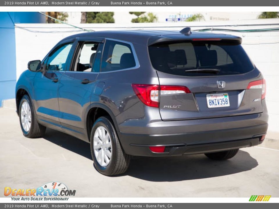 2019 Honda Pilot LX AWD Modern Steel Metallic / Gray Photo #2