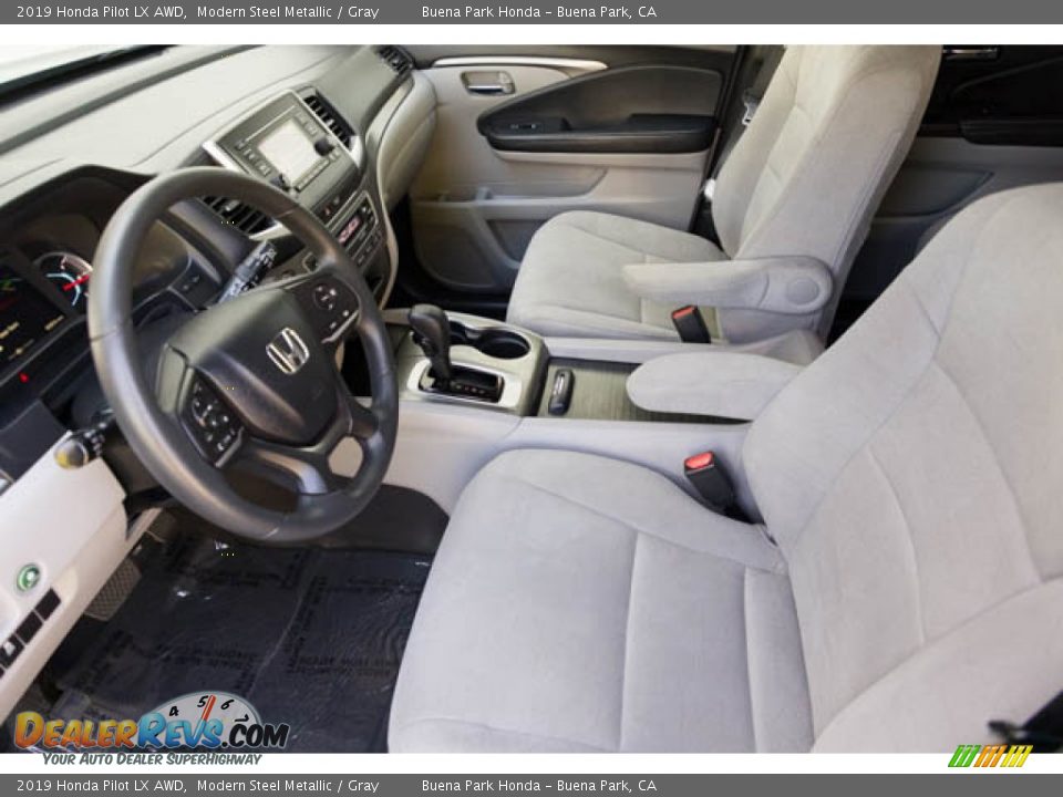 2019 Honda Pilot LX AWD Modern Steel Metallic / Gray Photo #3