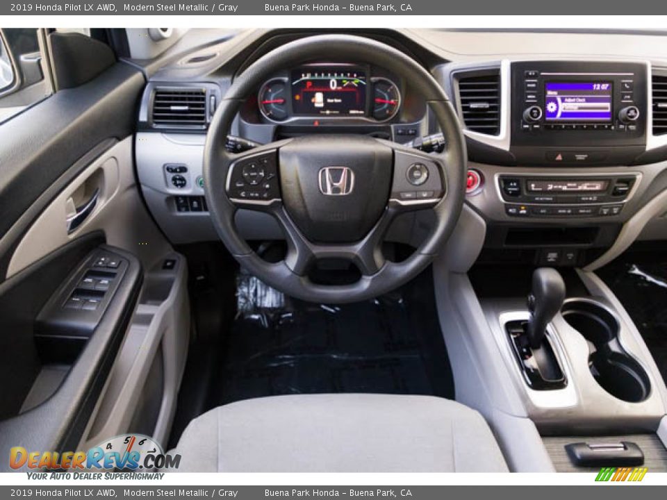 2019 Honda Pilot LX AWD Modern Steel Metallic / Gray Photo #5