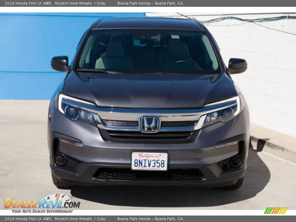 2019 Honda Pilot LX AWD Modern Steel Metallic / Gray Photo #7