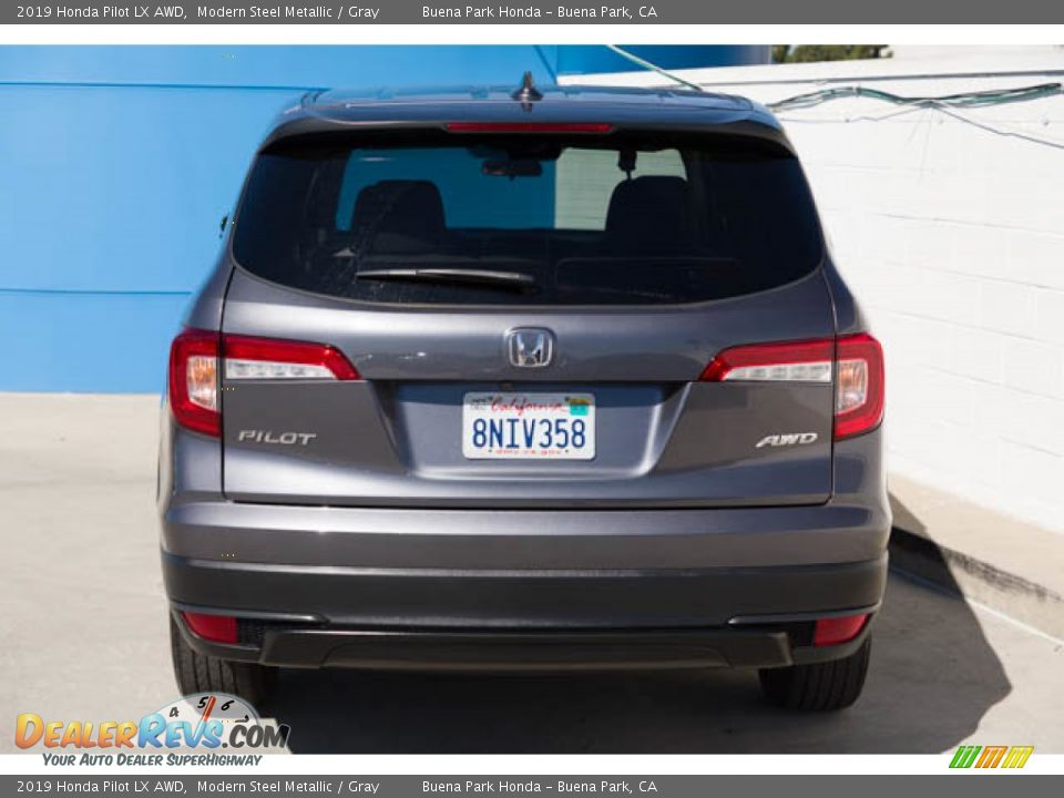 2019 Honda Pilot LX AWD Modern Steel Metallic / Gray Photo #9