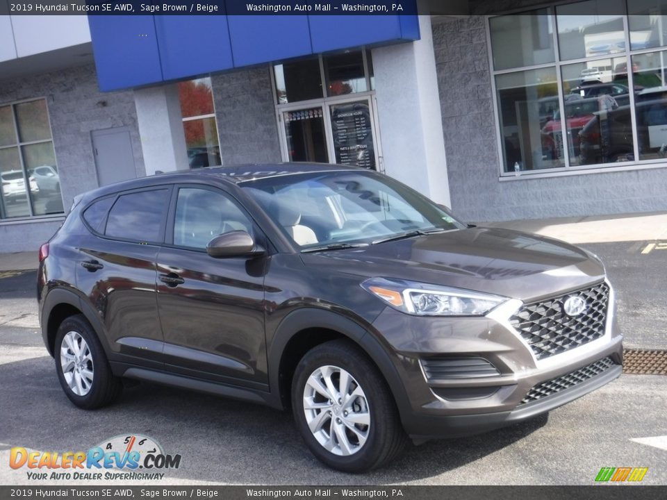 2019 Hyundai Tucson SE AWD Sage Brown / Beige Photo #1