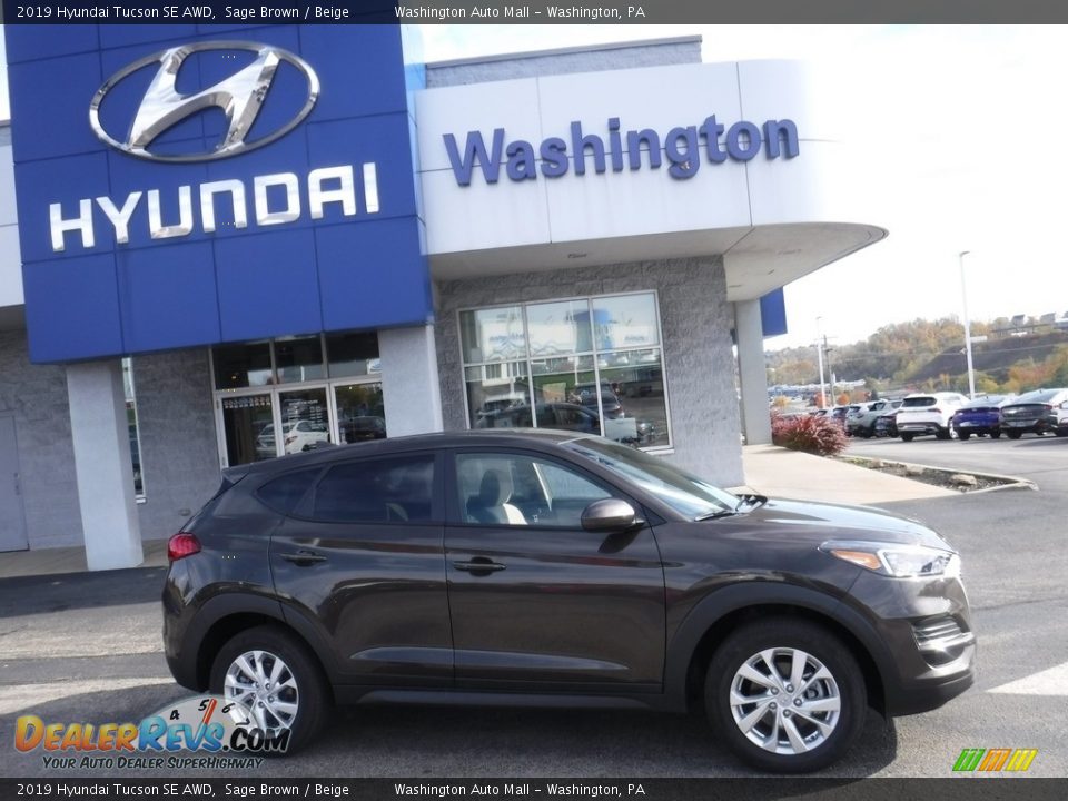 2019 Hyundai Tucson SE AWD Sage Brown / Beige Photo #2