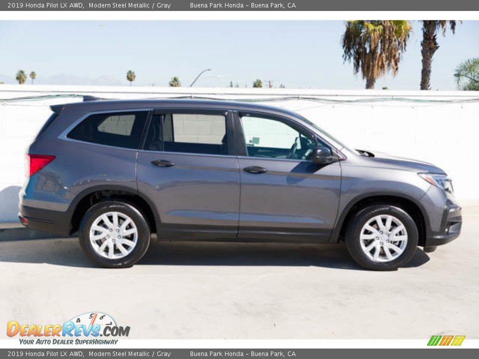 2019 Honda Pilot LX AWD Modern Steel Metallic / Gray Photo #12