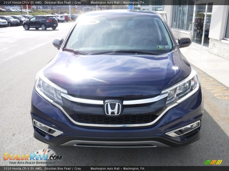 2016 Honda CR-V EX AWD Obsidian Blue Pearl / Gray Photo #4