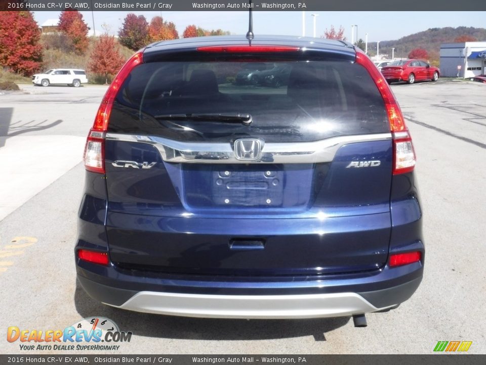 2016 Honda CR-V EX AWD Obsidian Blue Pearl / Gray Photo #8