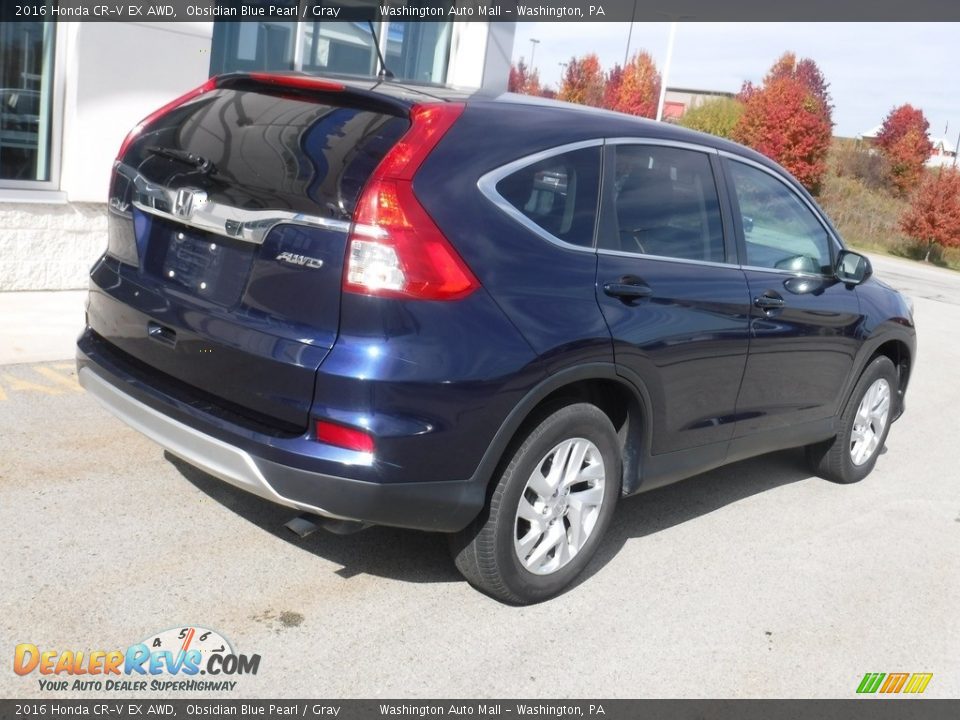 2016 Honda CR-V EX AWD Obsidian Blue Pearl / Gray Photo #9