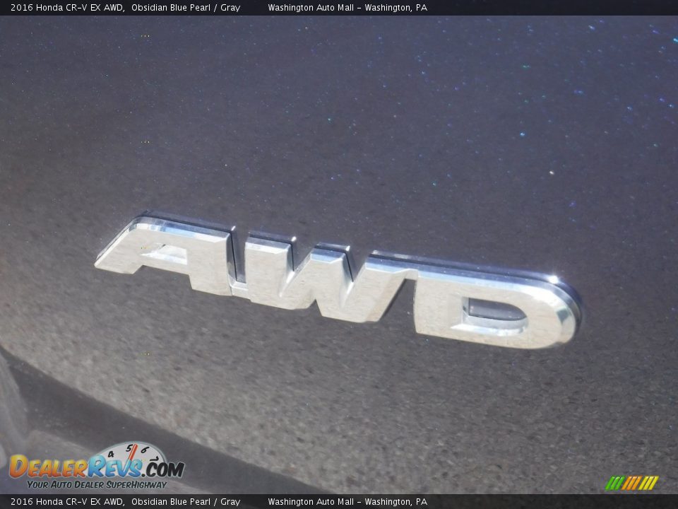 2016 Honda CR-V EX AWD Obsidian Blue Pearl / Gray Photo #10