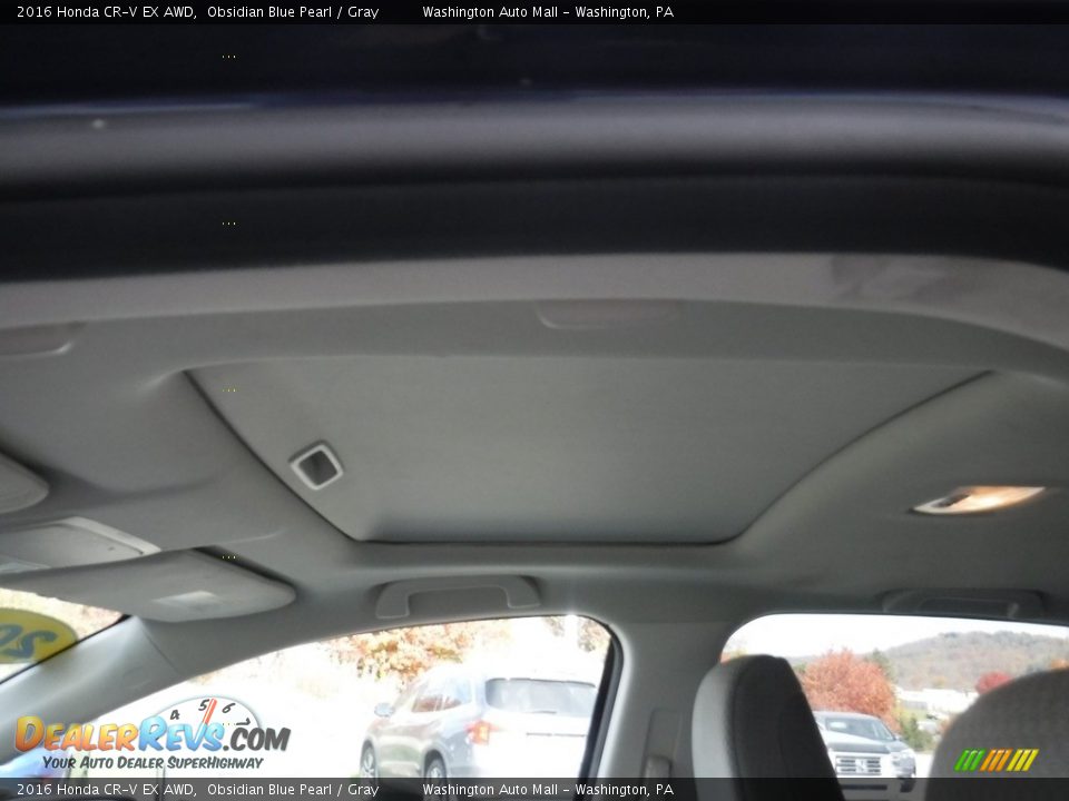 2016 Honda CR-V EX AWD Obsidian Blue Pearl / Gray Photo #11