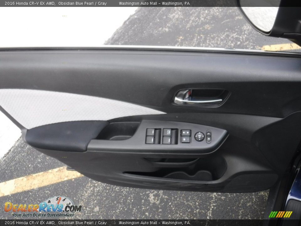 2016 Honda CR-V EX AWD Obsidian Blue Pearl / Gray Photo #12