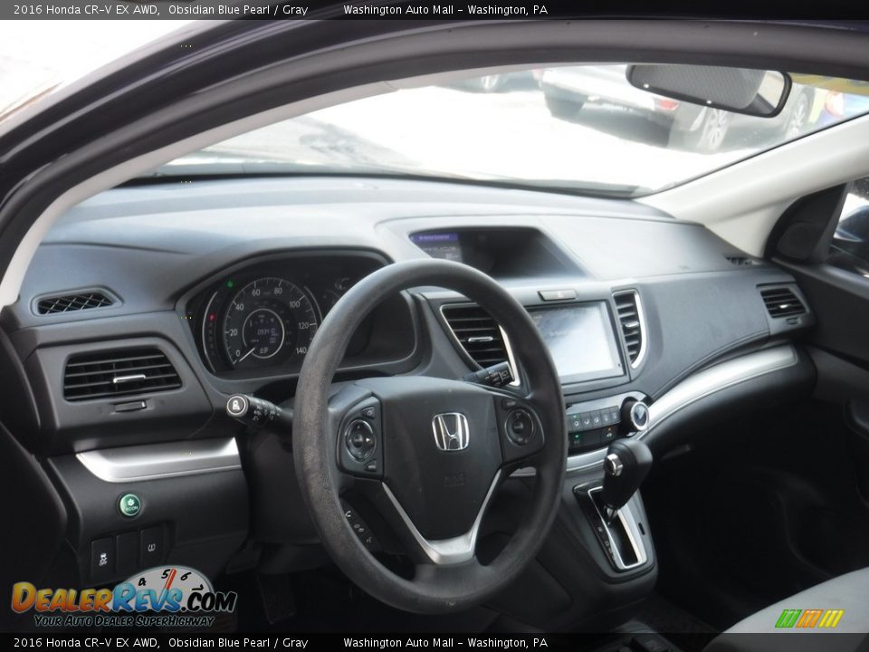 2016 Honda CR-V EX AWD Obsidian Blue Pearl / Gray Photo #13