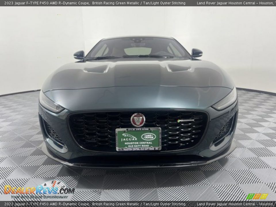 2023 Jaguar F-TYPE P450 AWD R-Dynamic Coupe British Racing Green Metallic / Tan/Light Oyster Stitching Photo #7