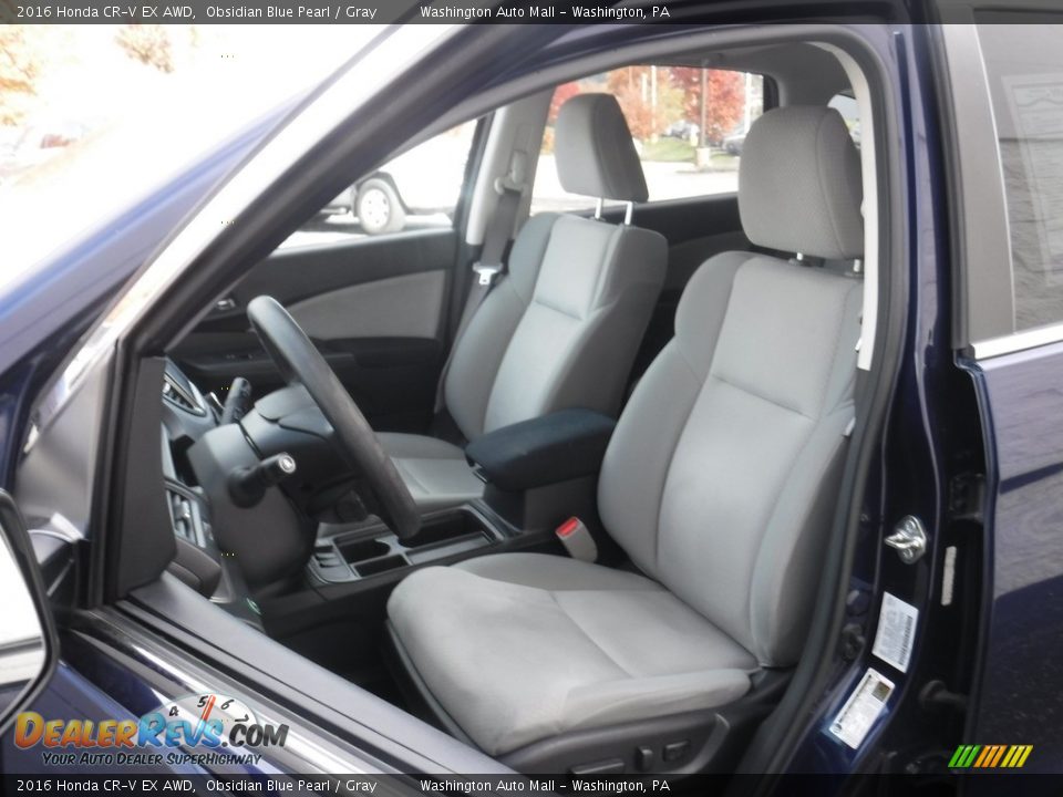 2016 Honda CR-V EX AWD Obsidian Blue Pearl / Gray Photo #15