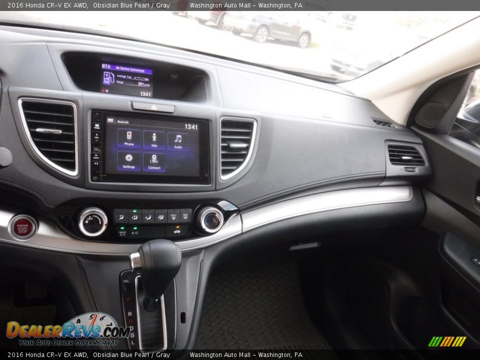 2016 Honda CR-V EX AWD Obsidian Blue Pearl / Gray Photo #19
